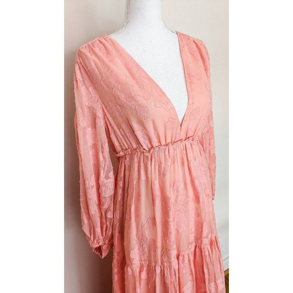 Ulla Johnson Margaux Fil Coupé Silk Chiffon Maxi Dress size 4/AU 8 BNWT - Picture 4 of 16